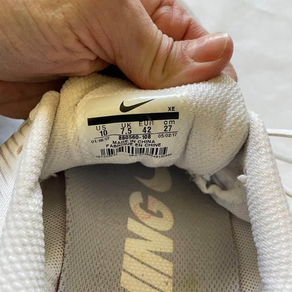 Women's Nike Air Zoom Pegasus 34 White Running Shoes Sneakers size 10 - Picture 11 of 11